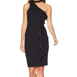 Bebe *NWT*  black ruffle chocker dress